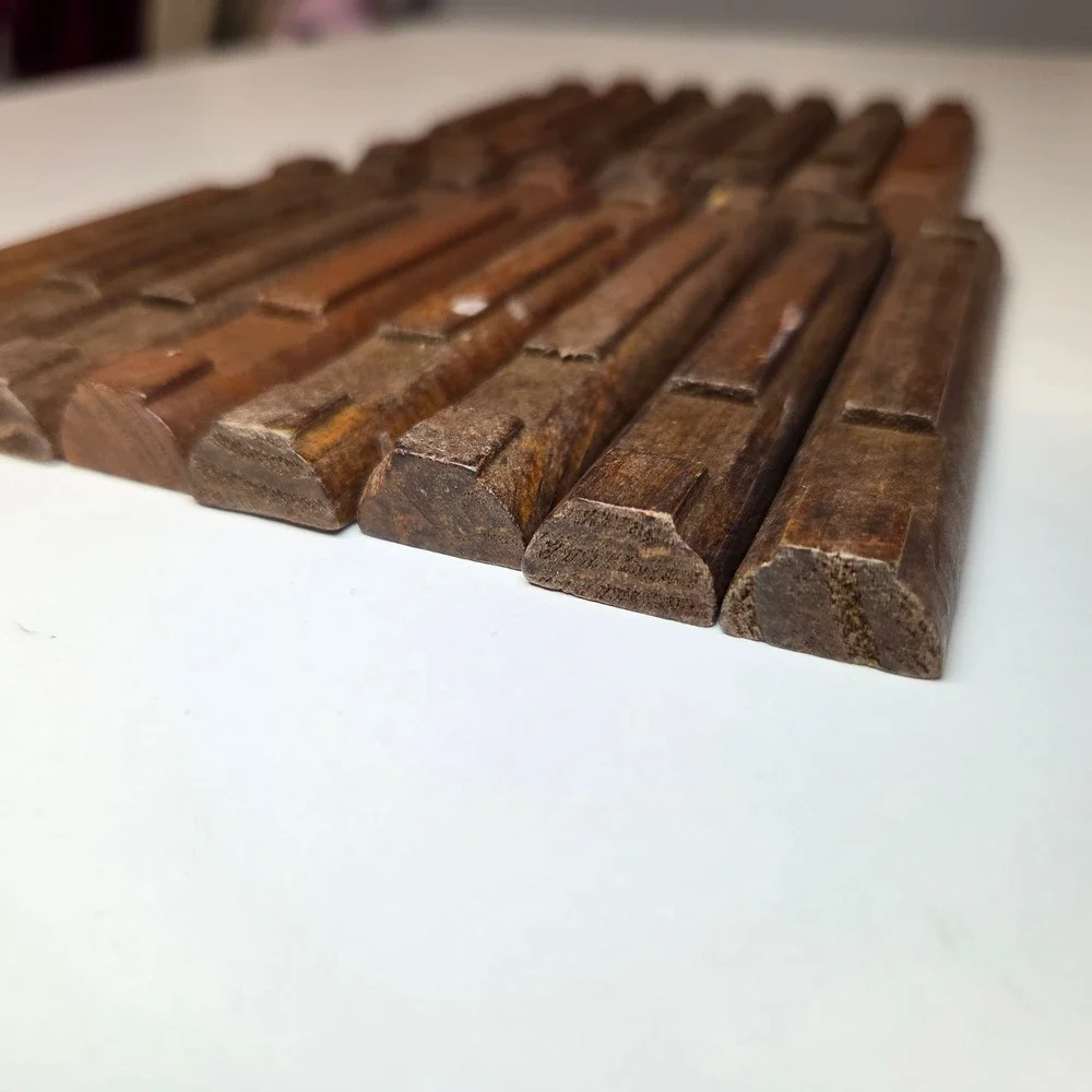 Lincoln Logs Vintage Wood Small Flat Slats Brown Replacement Pieces Lot of 15
